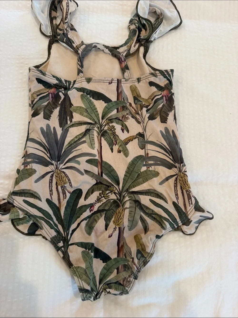 Girls' Tropical Palm One-Piece Swimsuit - Green